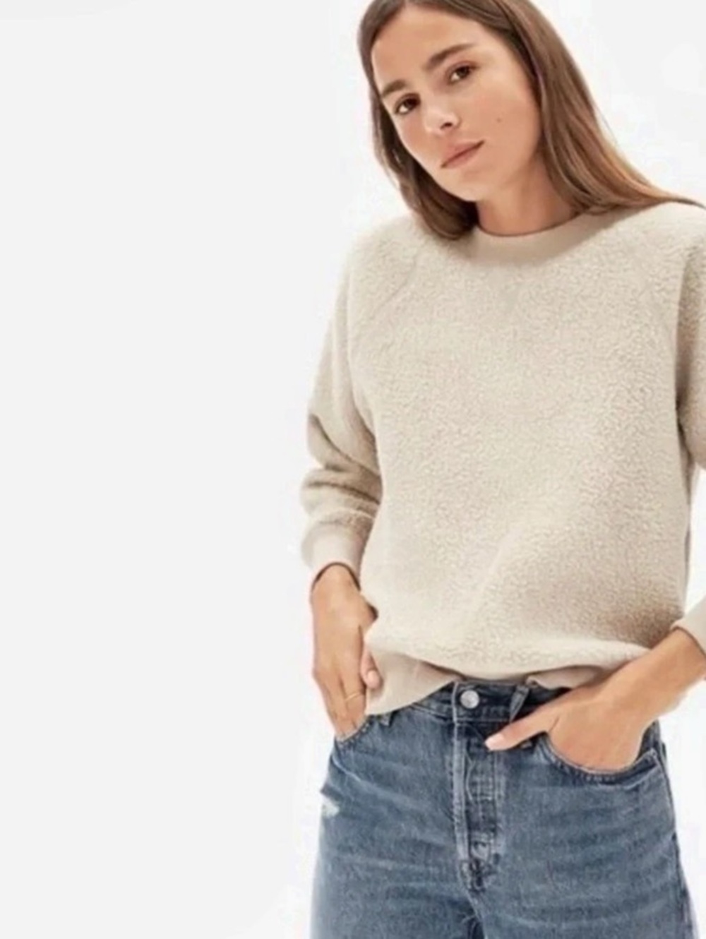 Everlane ReNew Sherpa Crewneck